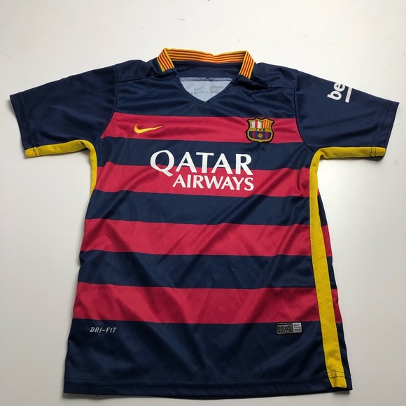 Nike Dri Fit Suarez Barcelona Youth Jersey Medium